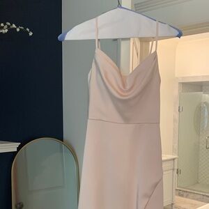 Allure Bridals Strapless Cream Dress dry cleaned ready to ship for next event!